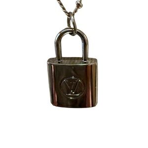 Upcycled Logo Metallic Padlock Pendant